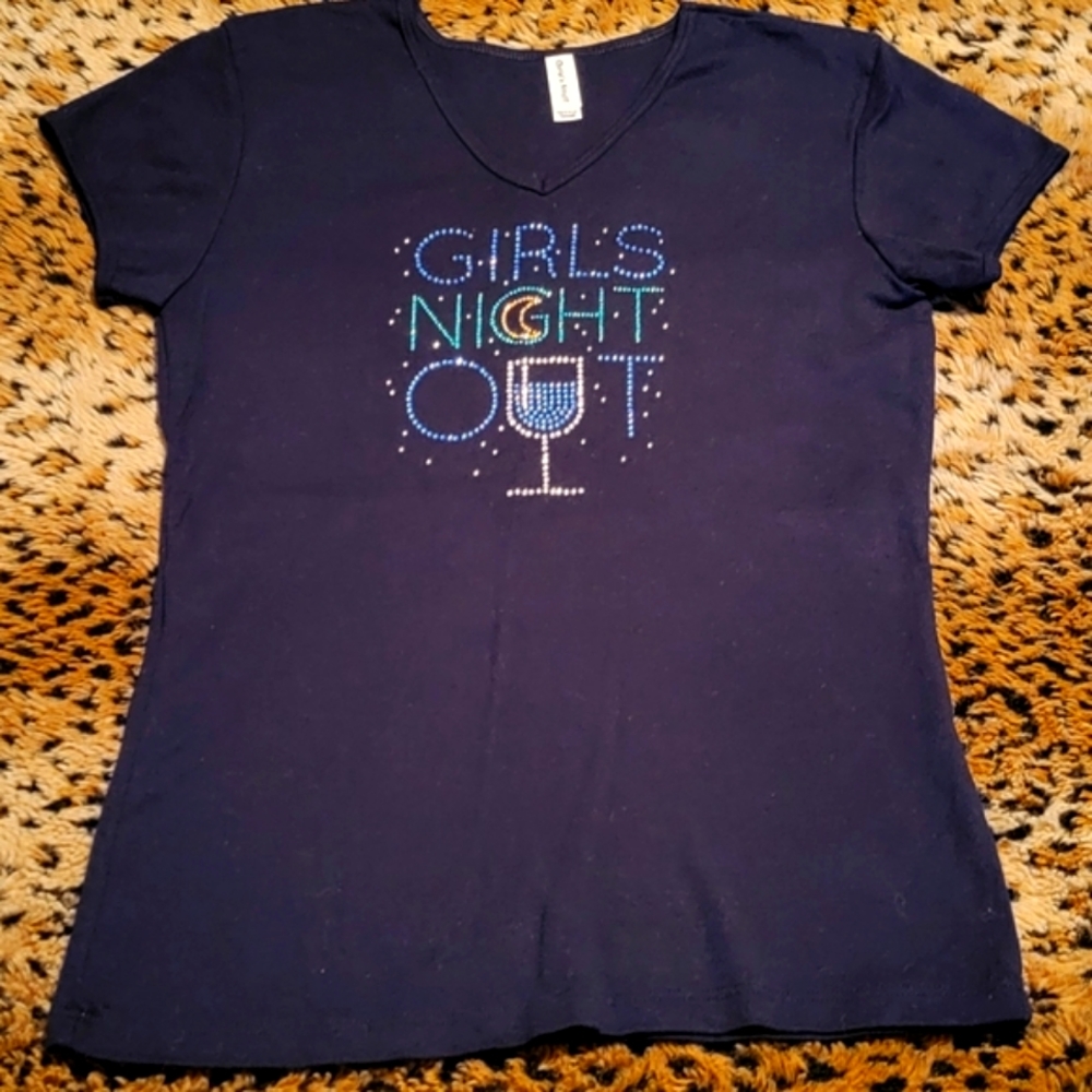 V-Neck Bling Tee Shirt